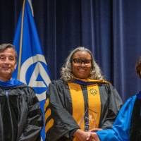 Provost Mili smiling for picture